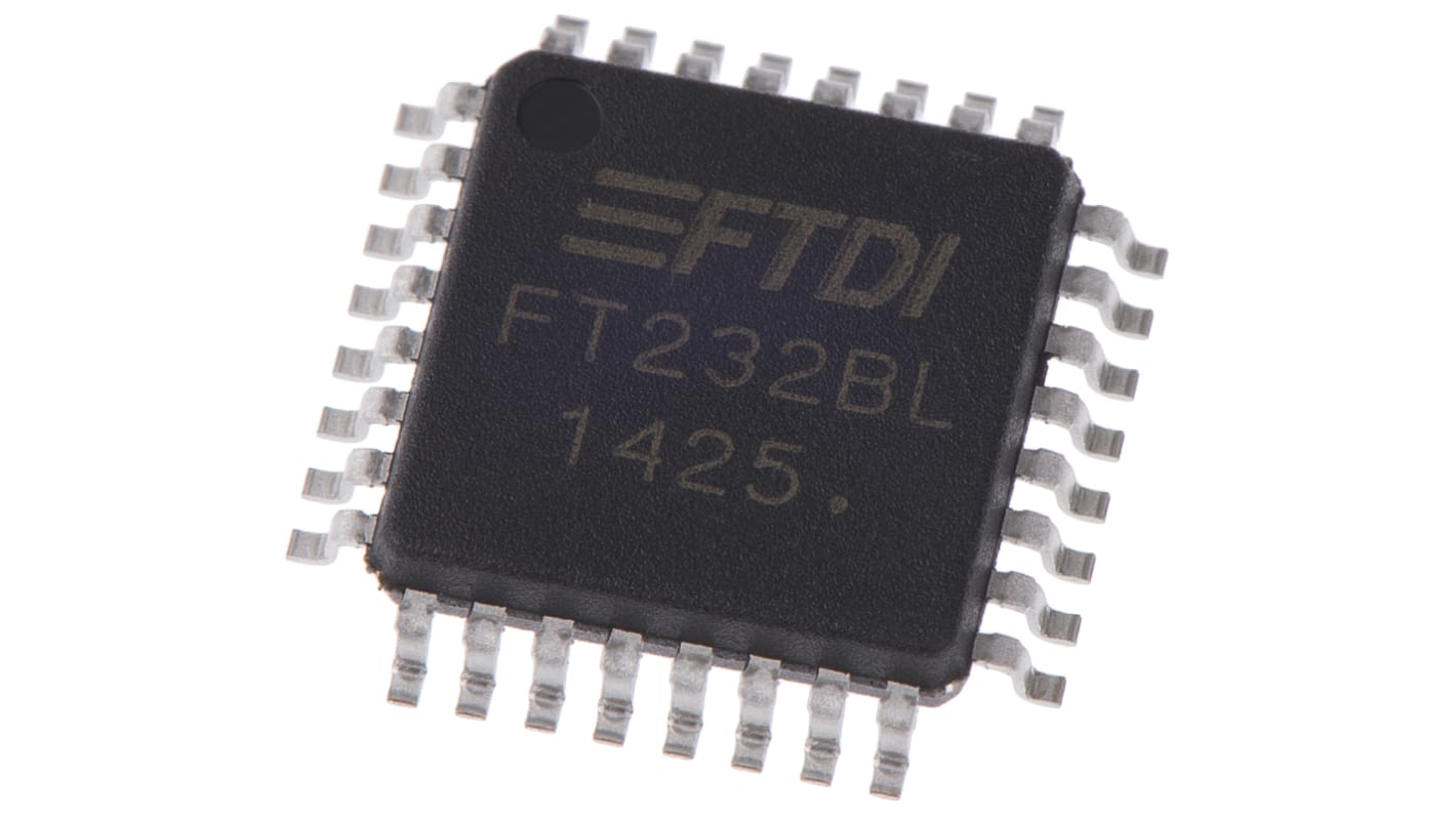 FTDI Chip FT232BL-REEL, USB to Serial UART, 32-Pin LQFP