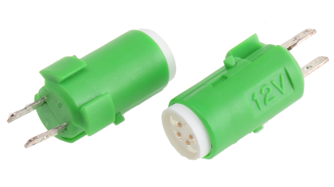 Omron LED指示灯泡, 绿色, Φ16mm, 12V 直流, 15mA