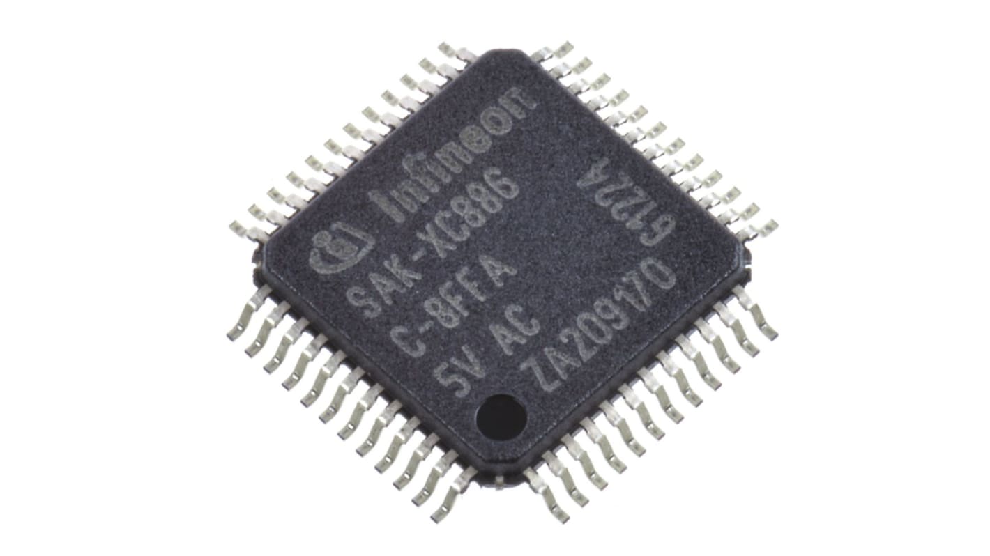 インフィニオン XC866 マイコン, 8051, 24MHz, 32 kB, フラッシュ, 48-Pin TQFP