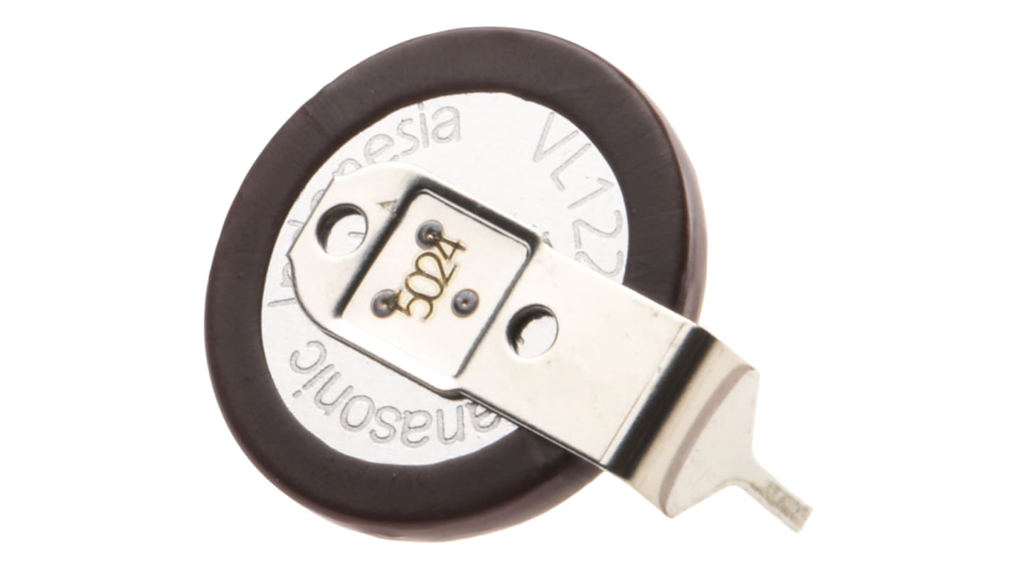 Pile bouton rechargeable Panasonic 3V, 7mAh, 12.5mm, Lithium Vanadium Pentoxyde, VL1220