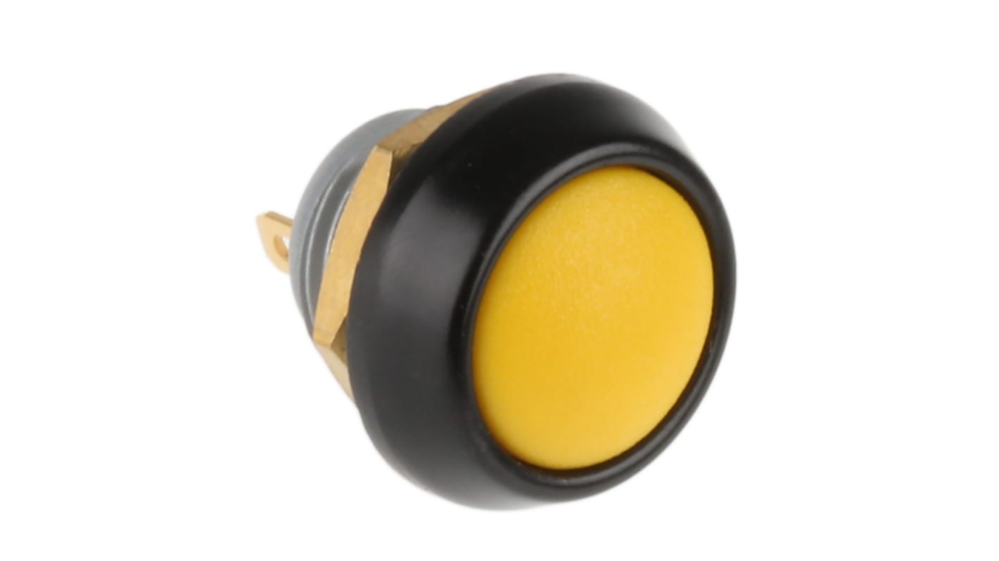 ITW Switches 59 Series Miniature Push Button Switch, Momentary, Panel Mount, 13.65mm Cutout, SPST, Clear LED, 125V ac,