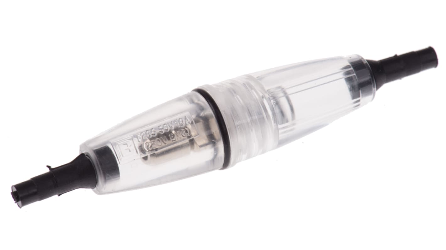 Bulgin 10A Inline Fuse Holder for 6.3 x 25mm Fuse, 250V ac