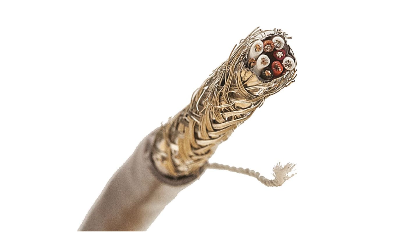 Alpha Wire Multipair Industrial Cable, 4 Pairs, 22 AWG, Screened, 30m, Grey Sheath