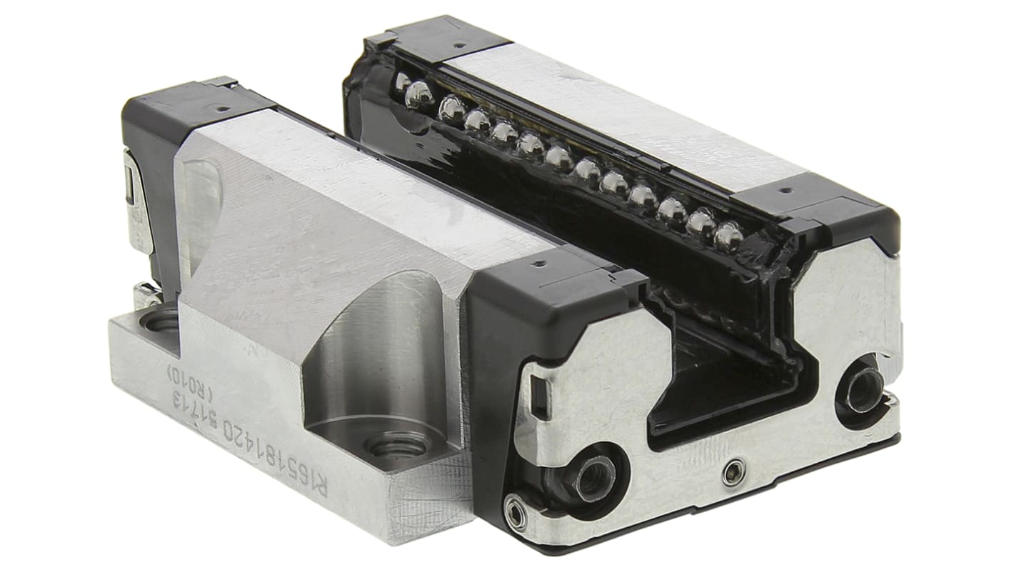 Bosch Rexroth 导轨滑块, 用于20mm轨宽, 75mm长 x 63mm宽, 动态23400N, 静态29800N, N级精度, R1651系列
