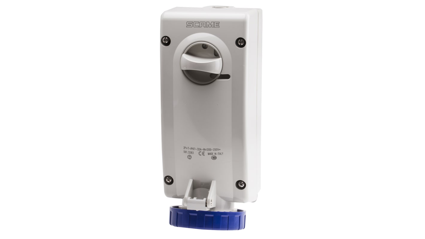 Interblocco industriale Scame Blu IP67 femmina 2P+E,32A,250 V