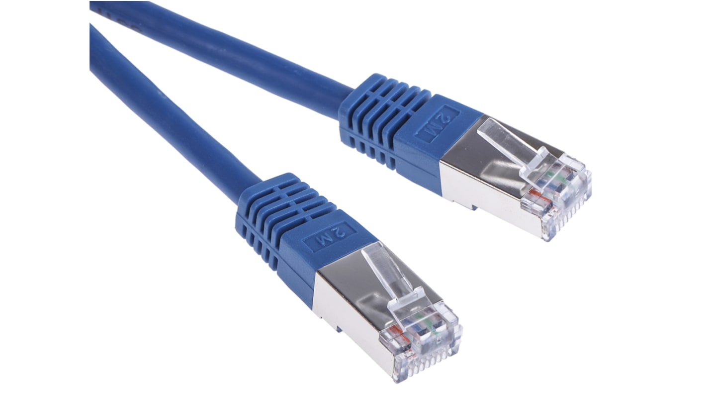 Kabel Ethernet Cat6 długość 2m Z zakończeniem RS PRO PVC l. żył: 7 średnica 5.2mm