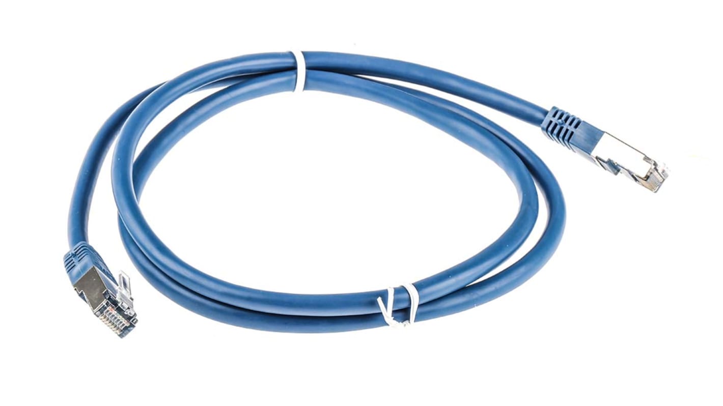 RS PRO Ethernetkabel Cat.6, 1m, Blau Patchkabel, A RJ45 S/FTP Stecker, B RJ45, PVC