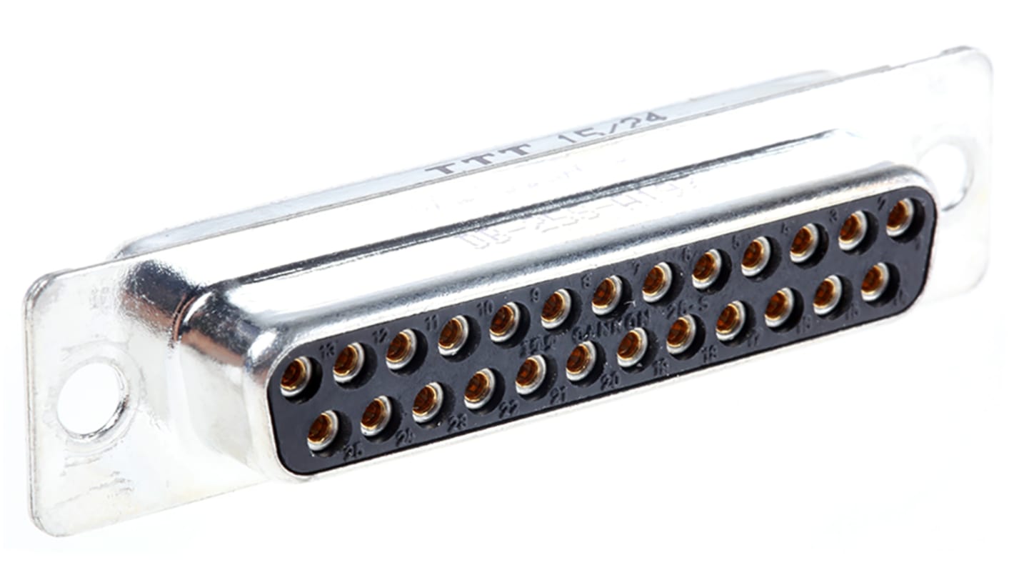 ITT Cannon D* 25 Way Panel Mount D-sub Connector Socket