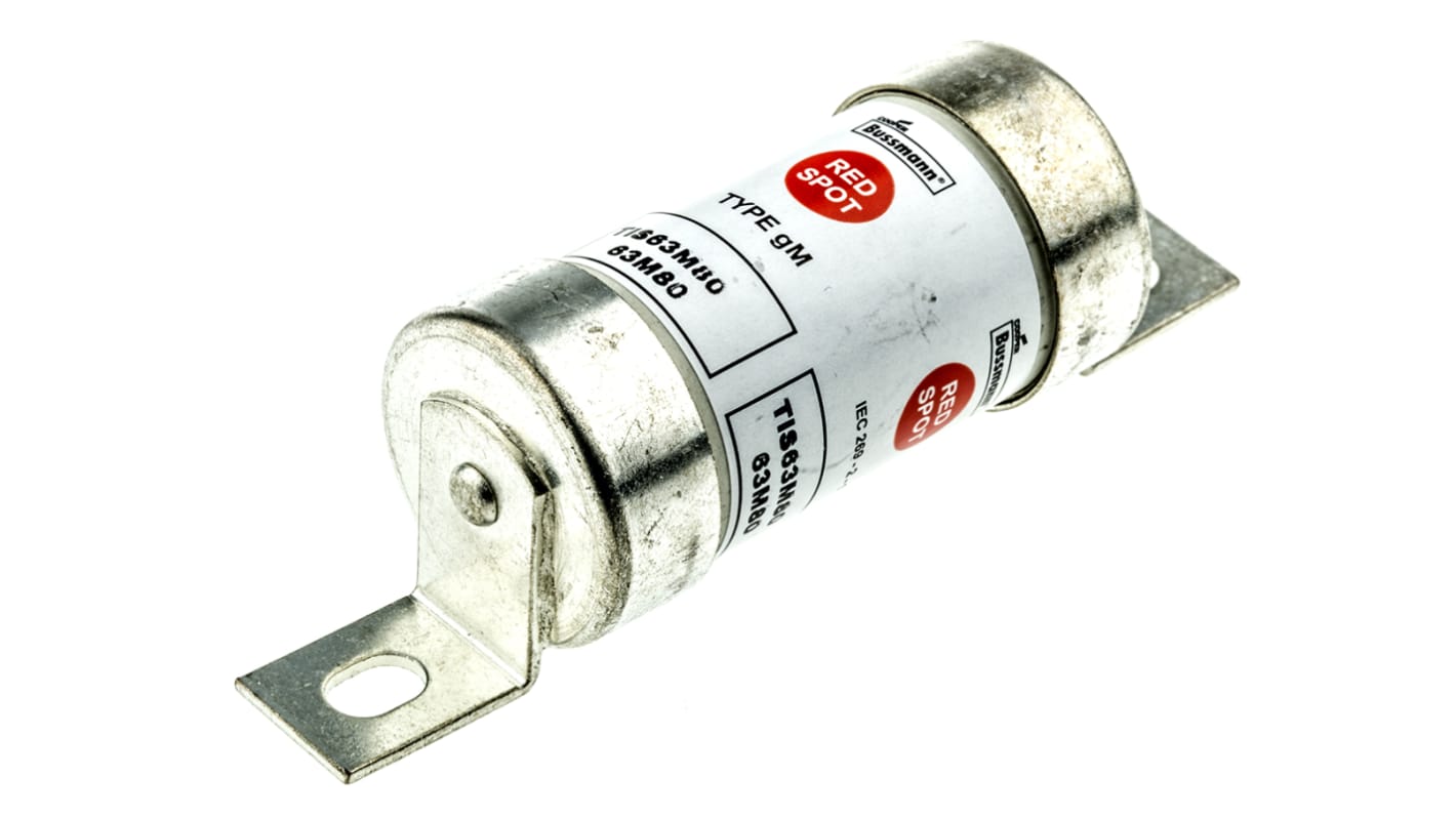 Eaton T类快速熔断器, 63A, 660V 交流, A3尺寸, 总长90.5mm, gG, gM类应用, 高分断能力