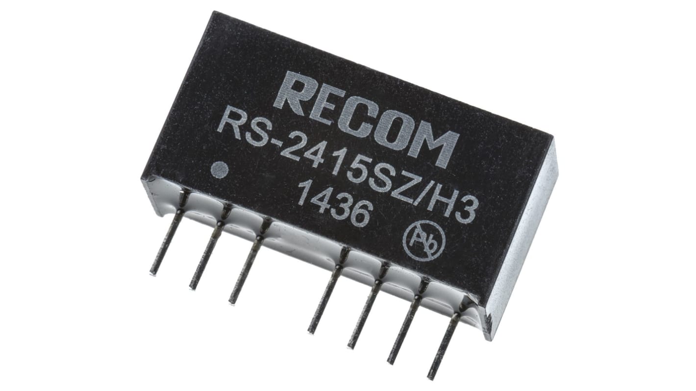 Przetwornica DC-DC, 2W, Uwe 9 → 36 V DC, Uwy 15V dc, Iwy 134mA, Recom Tak