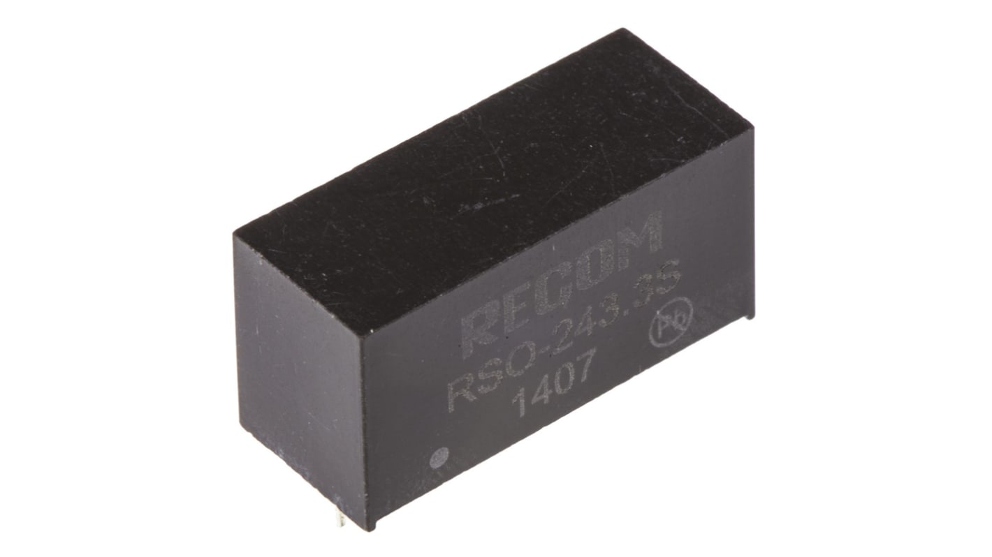 Recom RSO DC-DC Converter, 3.3V dc/ 300mA Output, 18 → 36 V dc Input, 1W, Through Hole, +85°C Max Temp -40°C Min