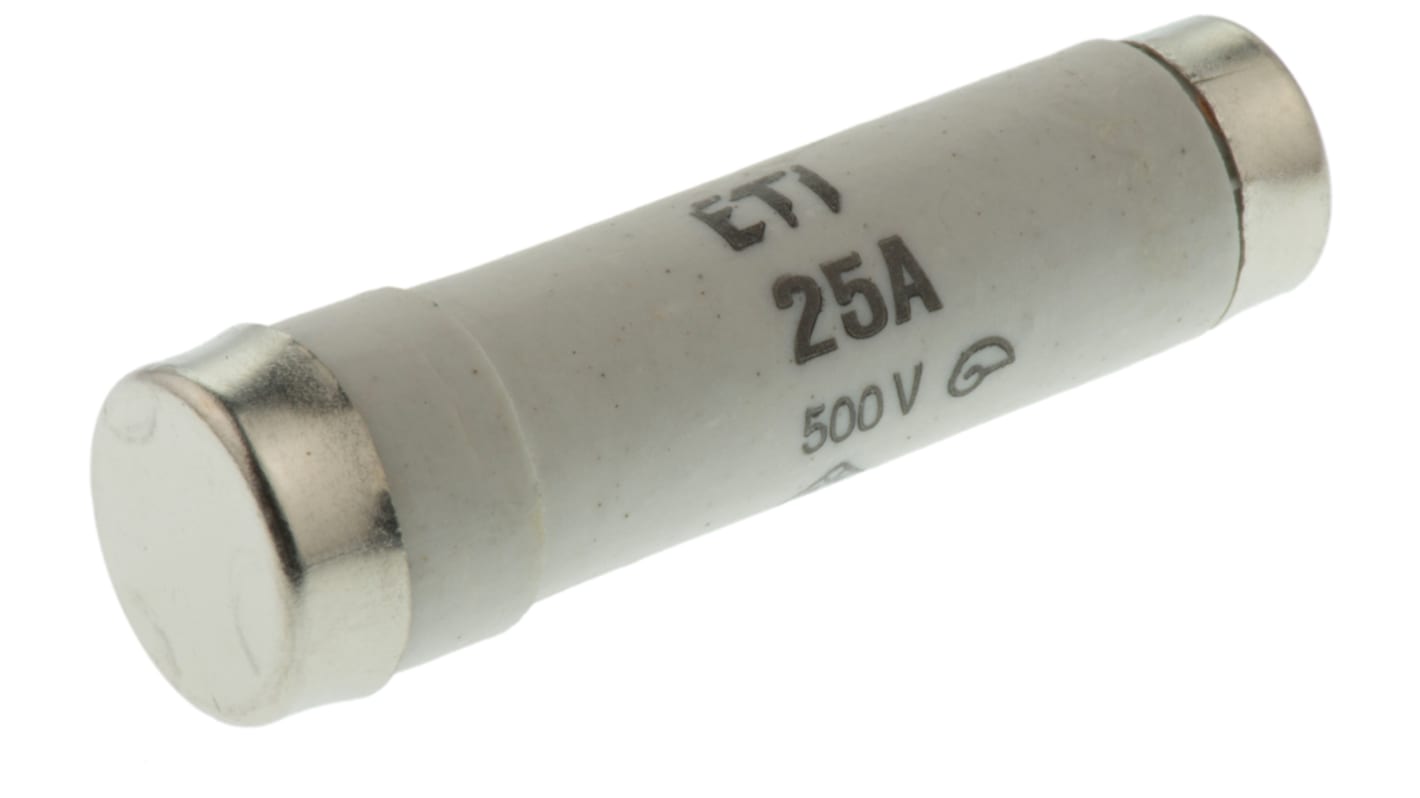 ETI DI Diazed熔断器, 25A, 500V 交流, 陶瓷, gG - gL, 黄色盖