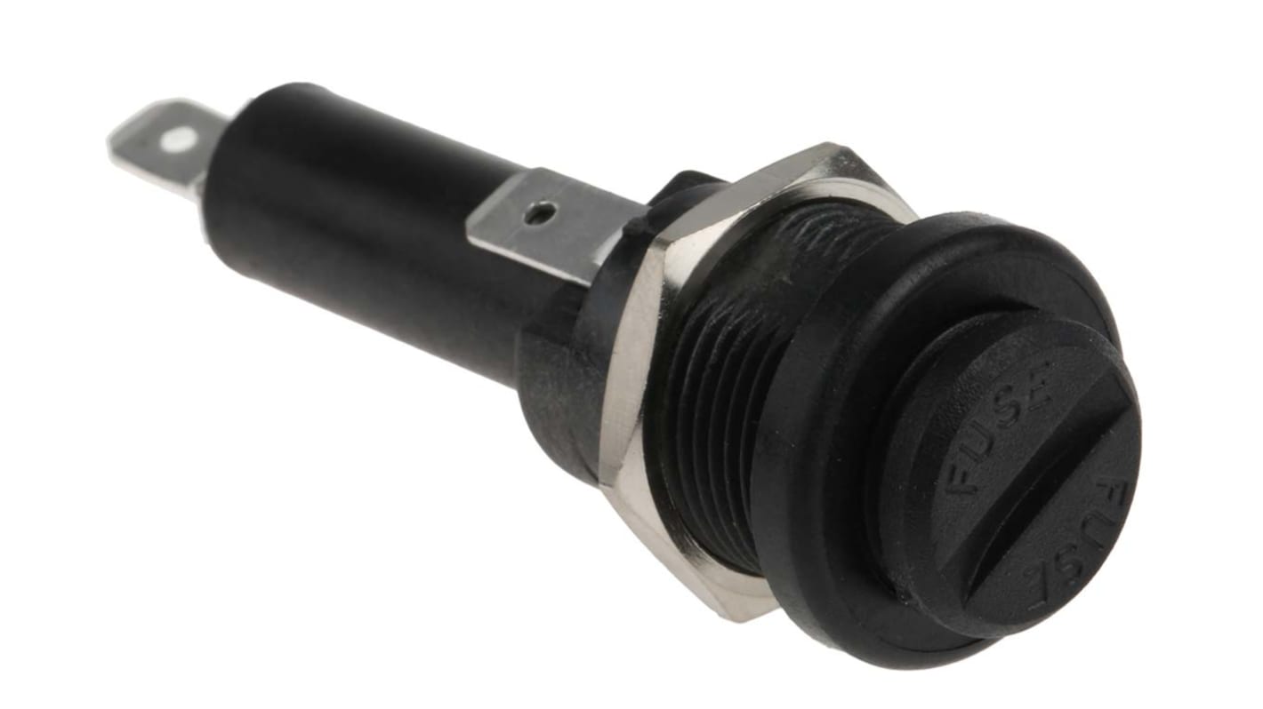 Bulgin 13A Panel Mount Fuse Holder for 6.3 x 32mm Fuse, 1P, 250V ac