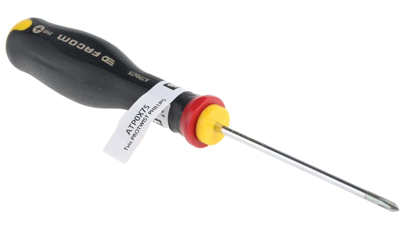 Facom Phillips  Screwdriver, PH0 Tip, 75 mm Blade, 178 mm Overall