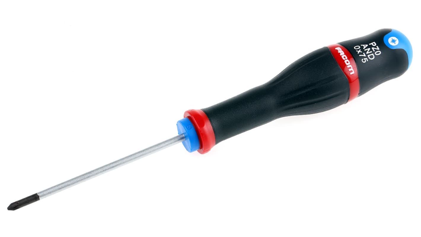 Facom Pozidriv  Screwdriver, PZ0 Tip, 75 mm Blade, 178 mm Overall