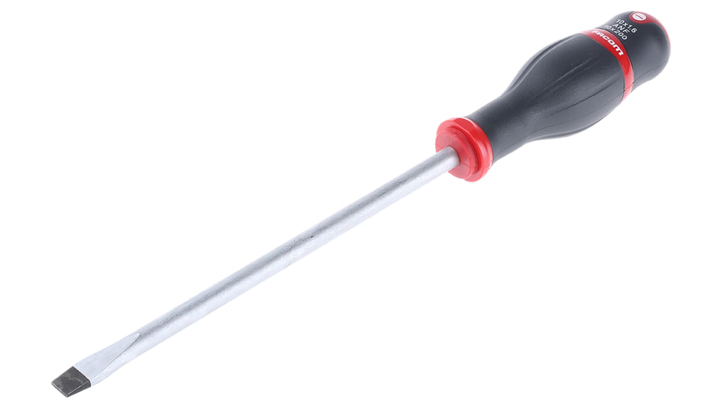 Facom Slotted  Screwdriver, 10 x 1.6 mm Tip, 200 mm Blade, 325 mm Overall