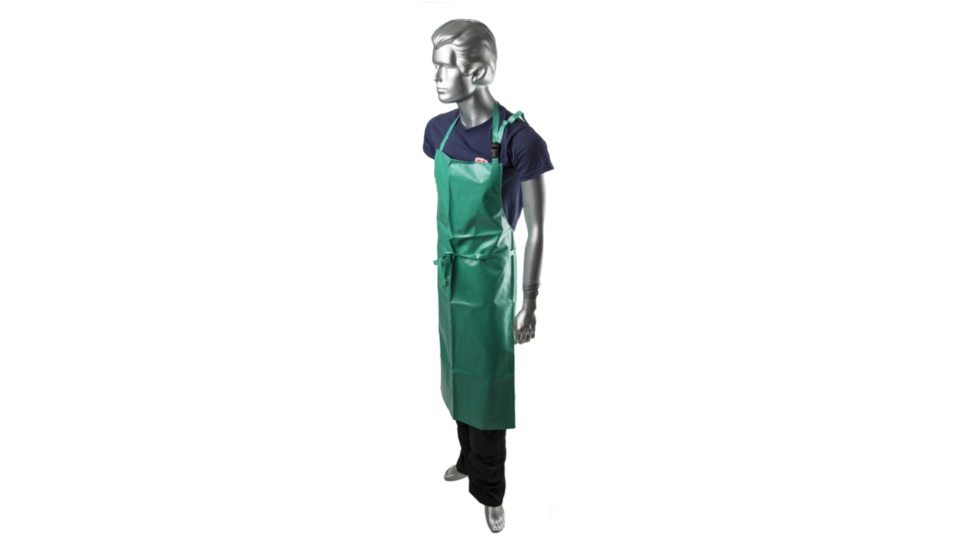 Skytec Schürze Chemmaster Wiederverwendbar Grün PVC Unisex, Chemikalienbeständig, L 1.22m