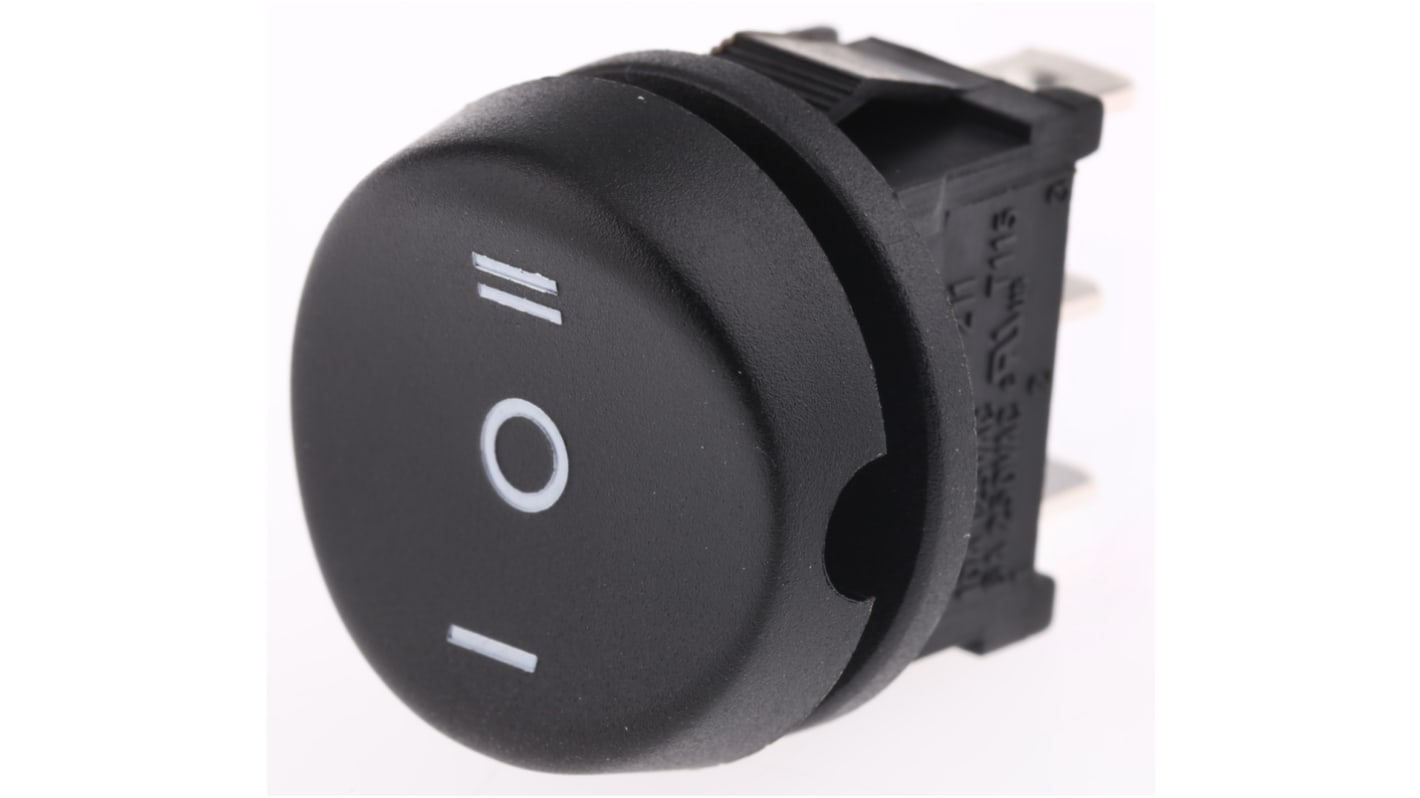 RS PRO SPDT, On-Off-On Rocker Switch Panel Mount