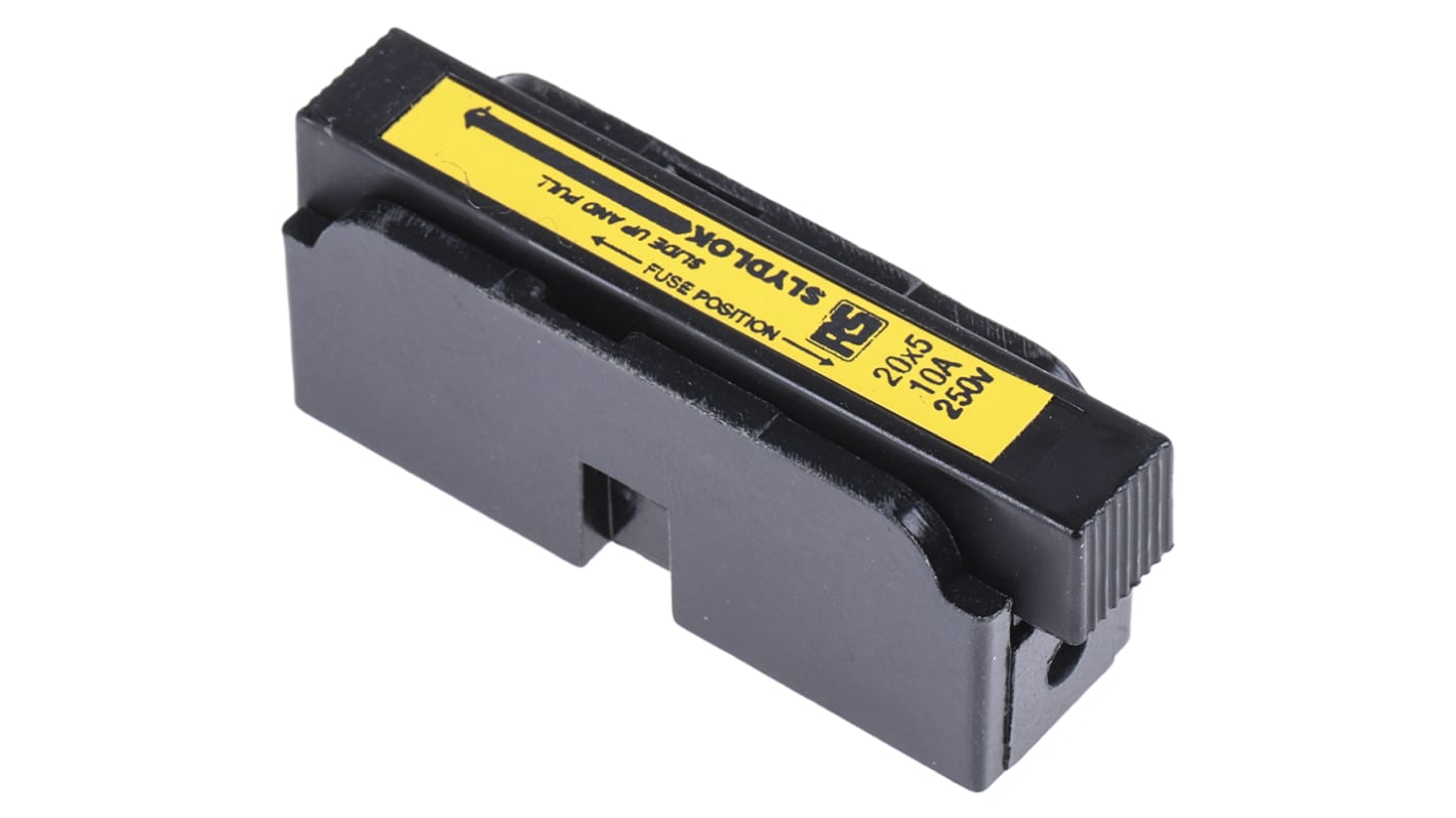 RS PRO Sicherungshalter für Hutschienenmontage Schwingungsdämpfend für 5 x 20mm Sicherungen 10A 250V ac