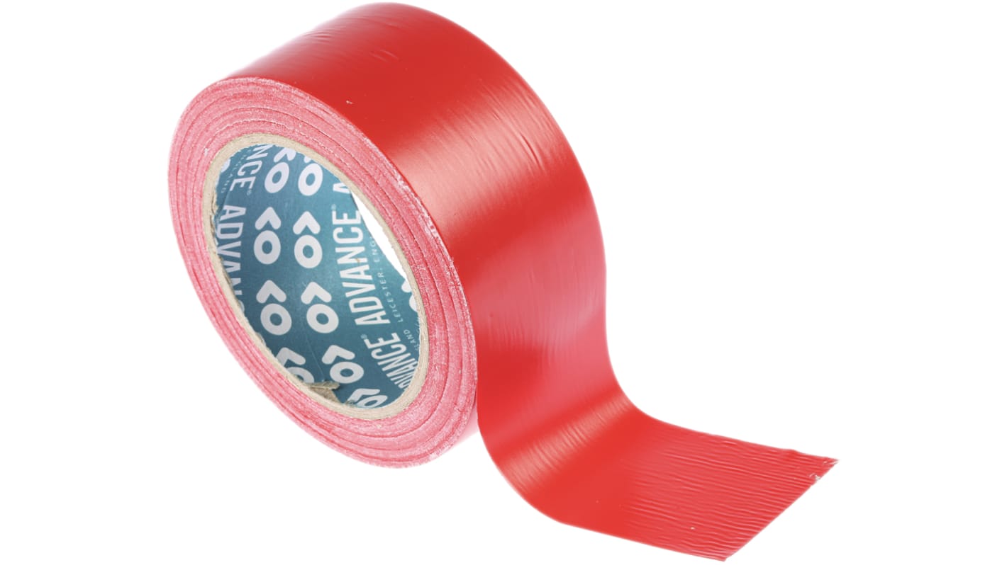 Advance Tapes AT8 Red PVC 33m Lane Marking Tape, 0.14mm Thickness
