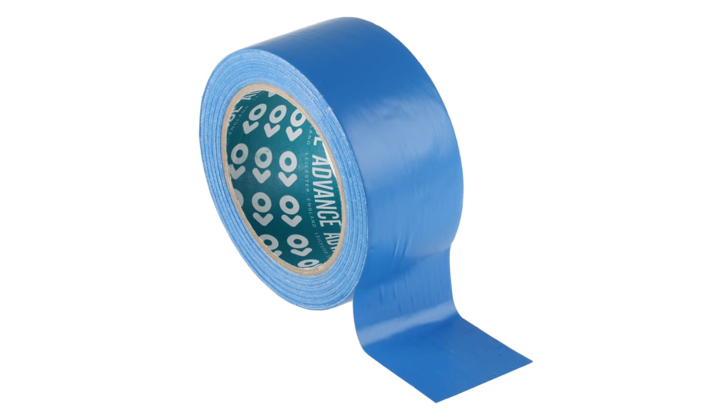 Advance Tapes AT8 Blue PVC 33m Lane Marking Tape, 0.14mm Thickness