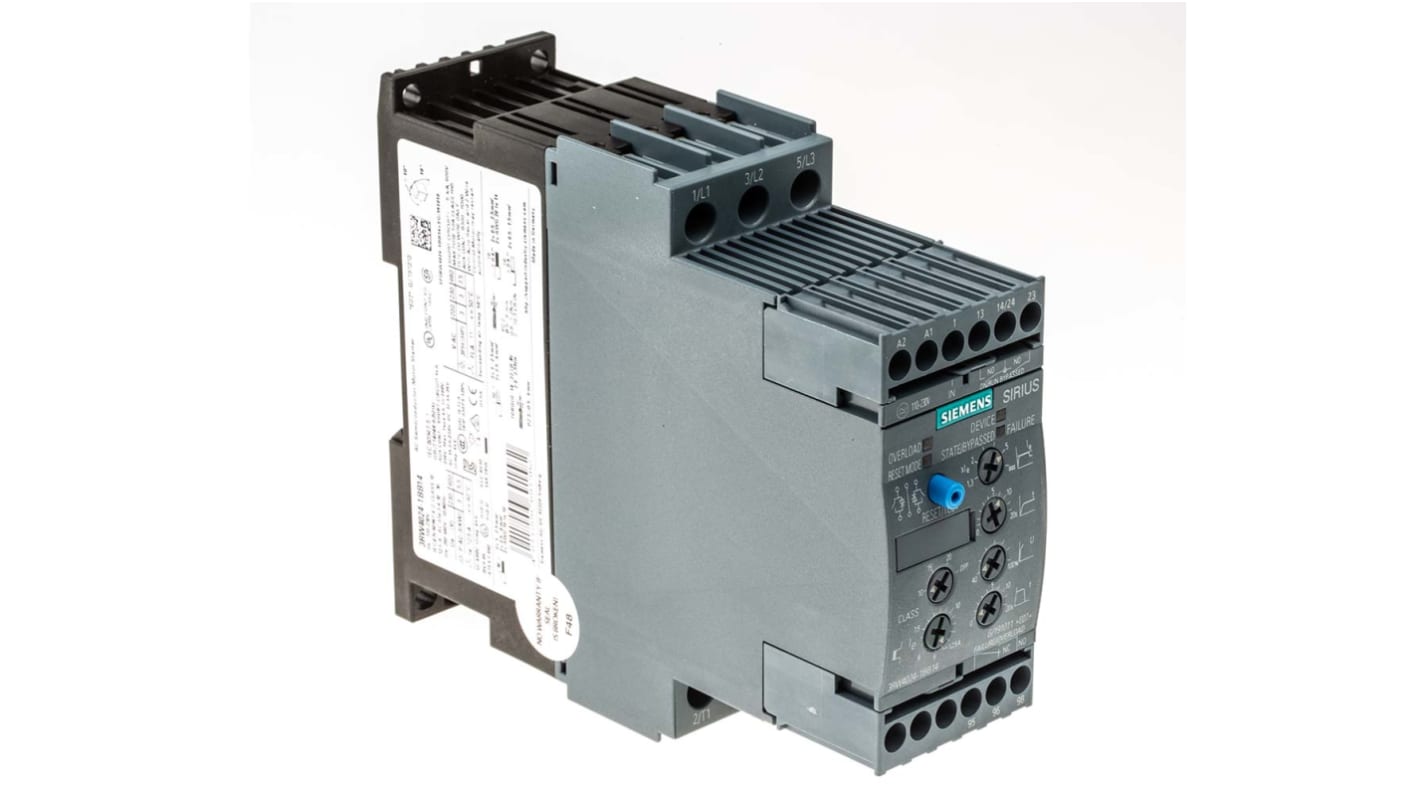 Siemens SIRIUS 3RW40 Sanftstarter 3-phasig 5,5 kW, 480 V ac / 12,5 A