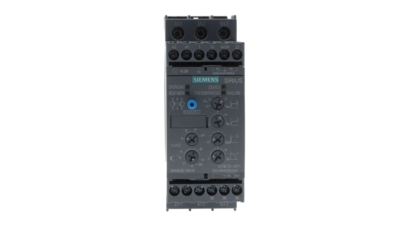 Siemens SIRIUS 3RW40 Sanftstarter 3-phasig 11 kW, 480 Vac / 25 A