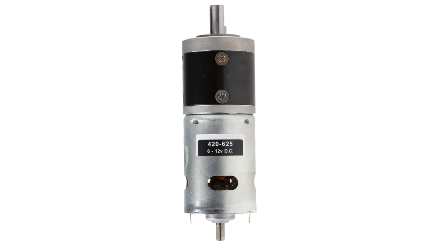 RS PRO Brushed Geared DC Geared Motor, 38.7 W, 12 V dc, 95 Ncm, 1085 rpm, 12mm Shaft Diameter