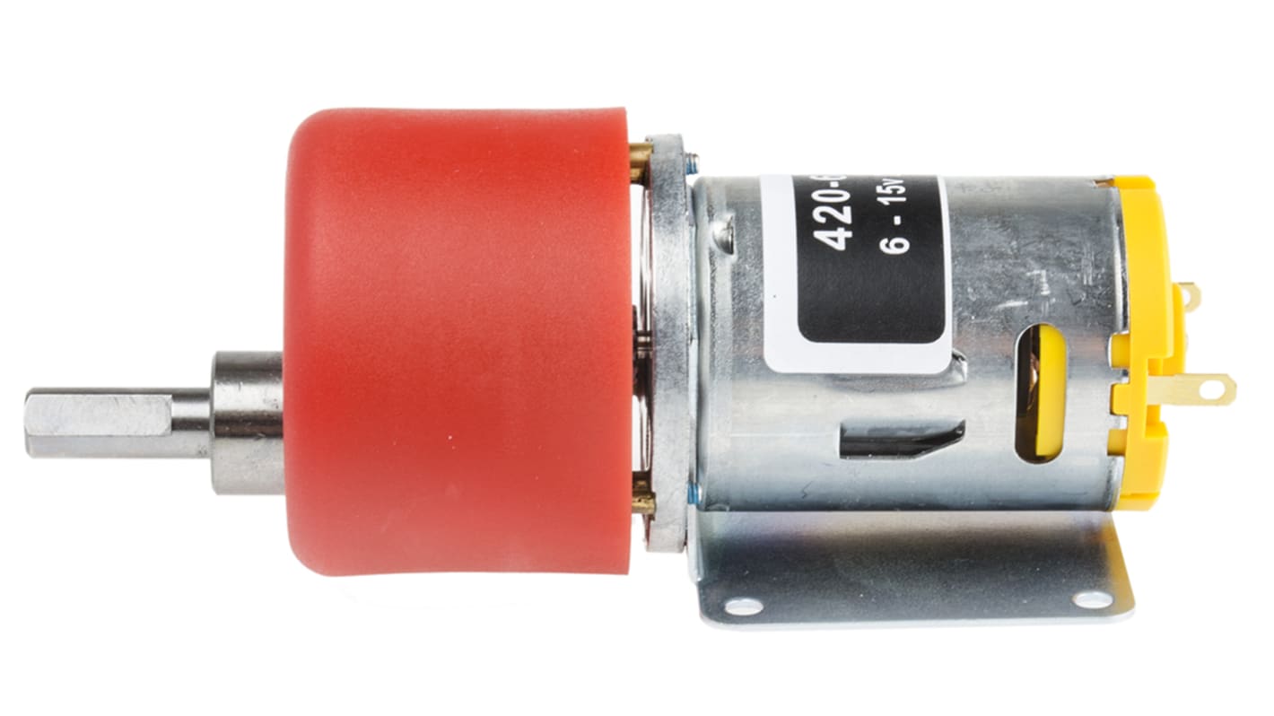 RS PRO Brushed Geared DC Geared Motor, 7.98W, 12 V dc, 59 Ncm, 20 rpm, 6mm Shaft Diameter