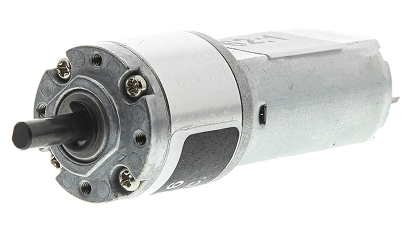 RS PRO Brushed Geared DC Geared Motor, 1.5 W, 12 V dc, 20 Ncm, 108 rpm, 4mm Shaft Diameter