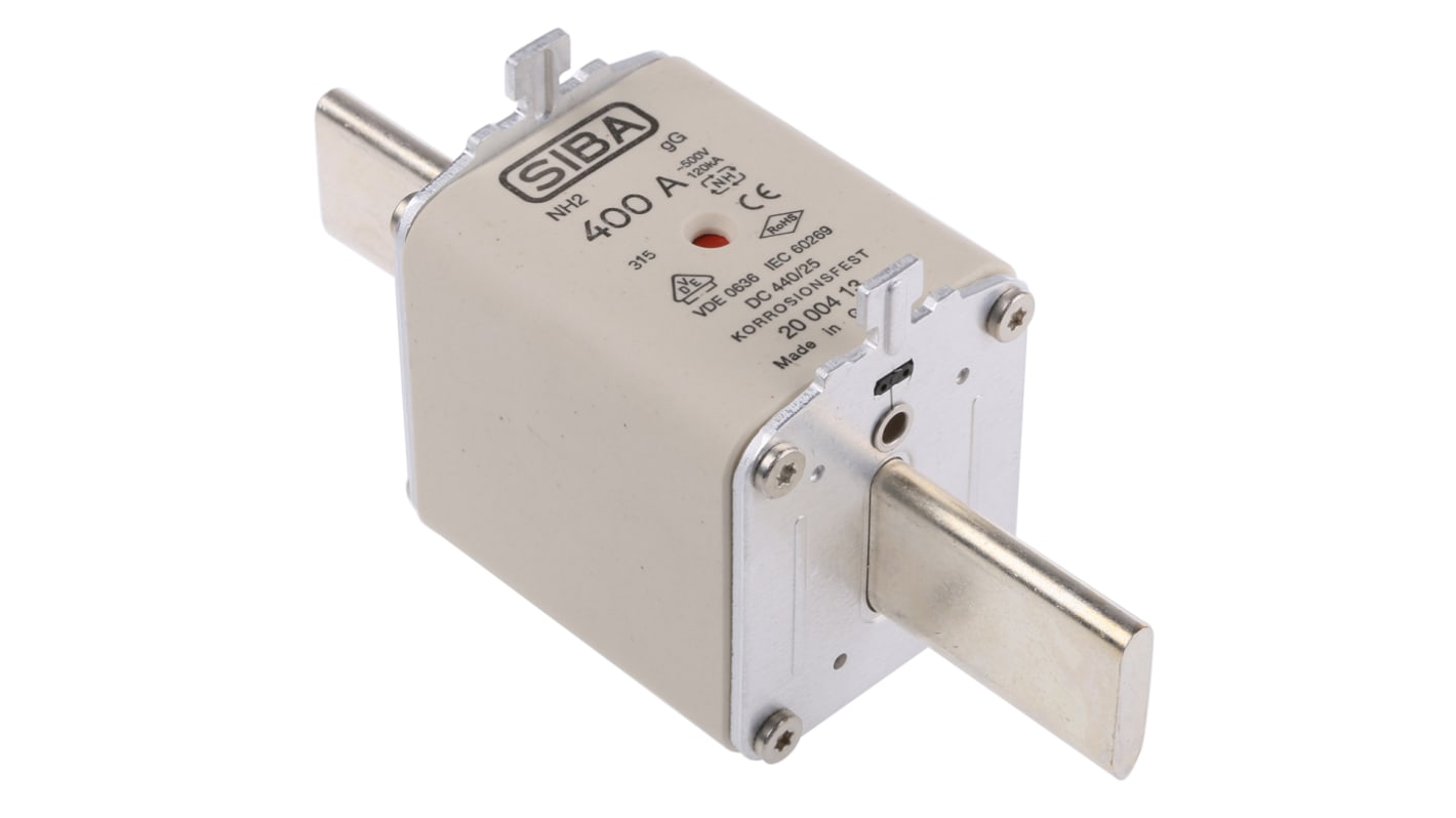 SIBA 400A Centred Tag Fuse, NH2, 500V ac