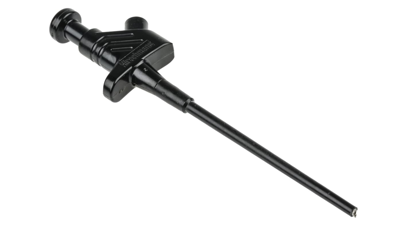 Hirschmann Test & Measurement Black Grabber Clip with Pincers, 5A, 60V dc, 4mm Socket