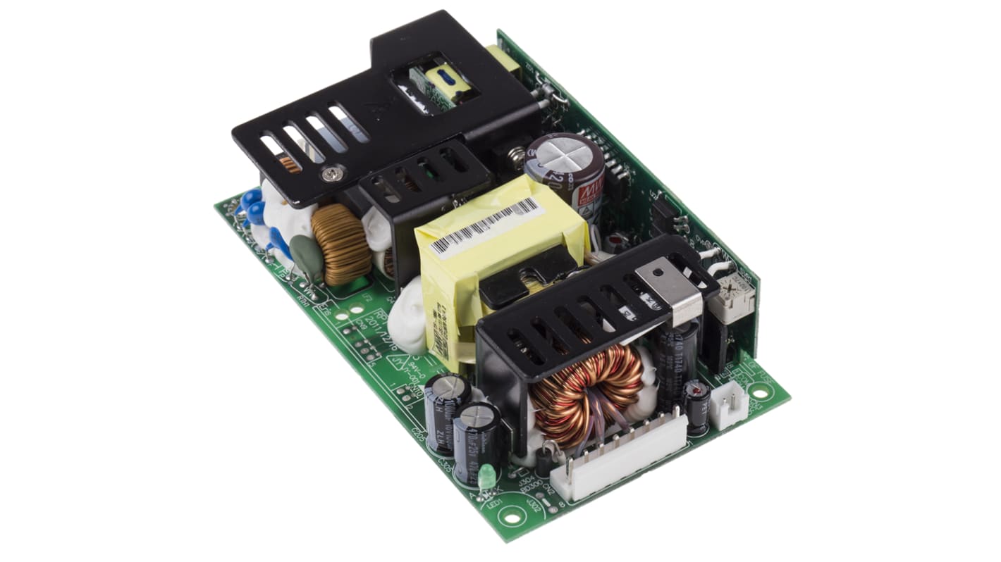 MEAN WELL Switching Power Supply, RPT-160B, 5 V dc, ±12 V dc, 1 A, 5 A, 14 A, 98W, Triple Output, 127 → 370 V