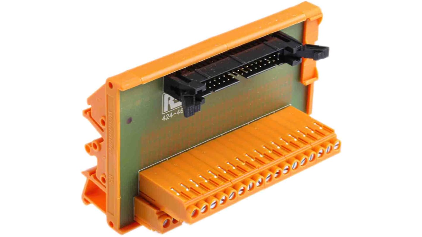 RS PRO 34-Contact Interface Module, IDC Connector, DIN Rail Mount, 1A