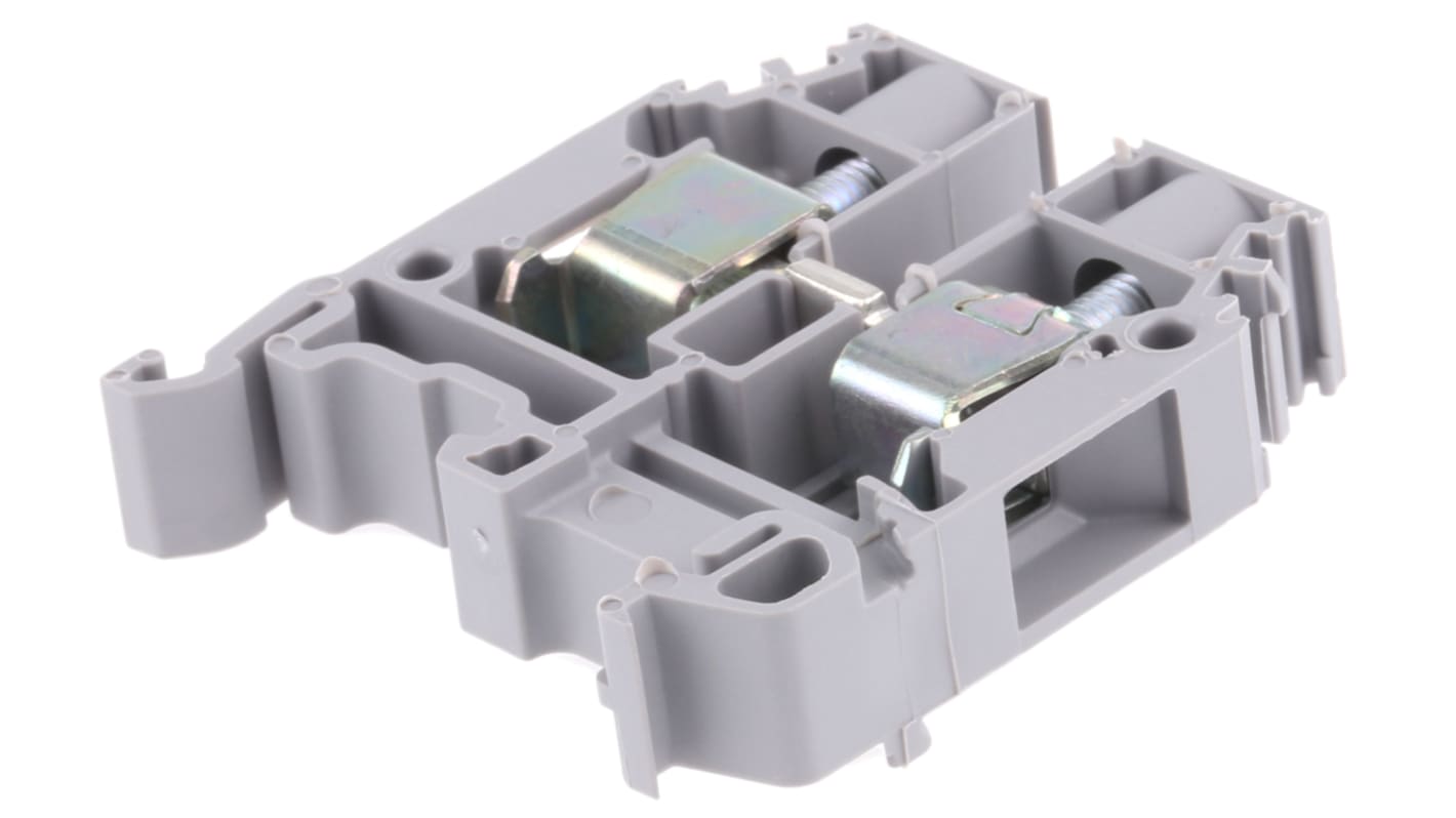 Entrelec SNA Series Grey DIN Rail Terminal Block, 10mm², Single-Level, Screw Termination