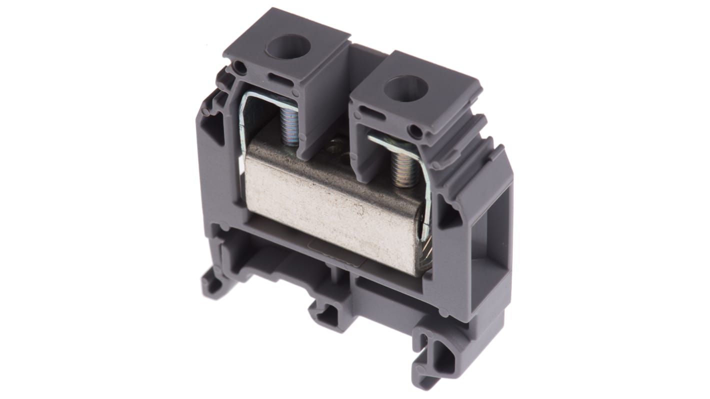 Entrelec SNA Series Grey DIN Rail Terminal Block, 16mm², Single-Level, Screw Termination