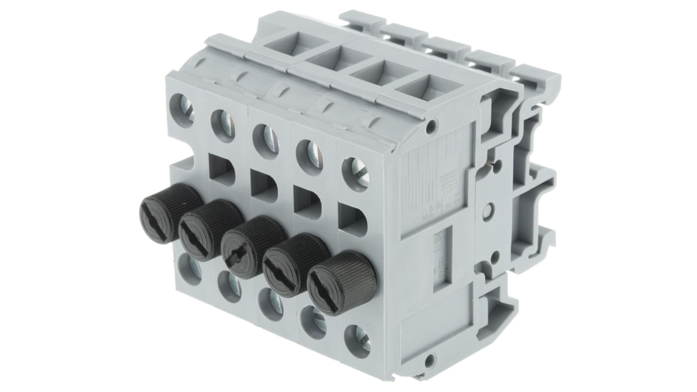 Entrelec 1SNA111033R0300 MB Series Grey, 10mm², Screw Termination, Fused
