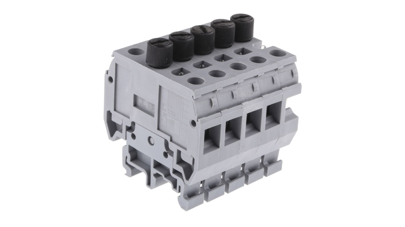 Entrelec 1SNA111034R0400 MB Series Grey, 10mm², Screw Termination, Fused
