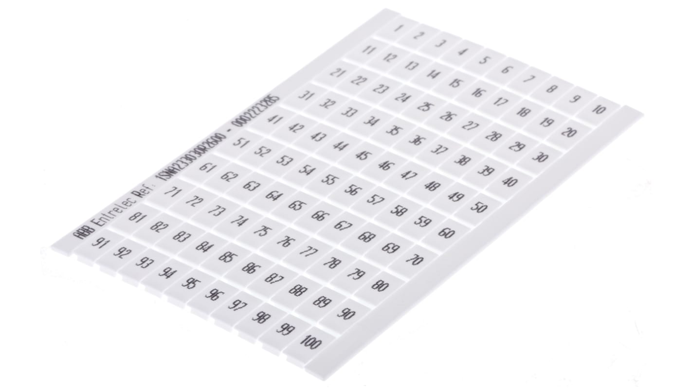 Entrelec, RC Marker Card for use with  for use with Terminal Blocks