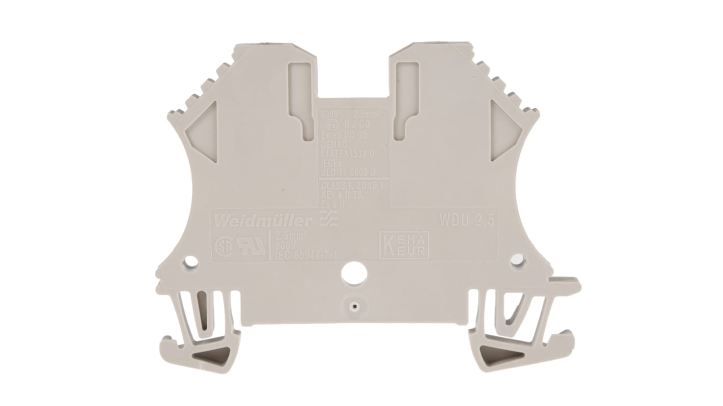 Morsettiera passante Weidmuller, Beige scuro, livello Singolo, 24A