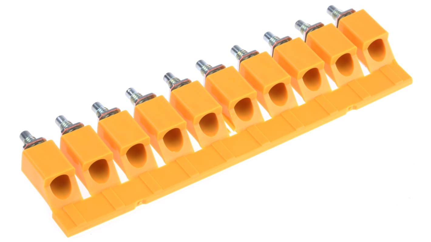Weidmuller WQV 16/10 Series Jumper Bar for Use with DIN Rail Terminal Blocks, 101A