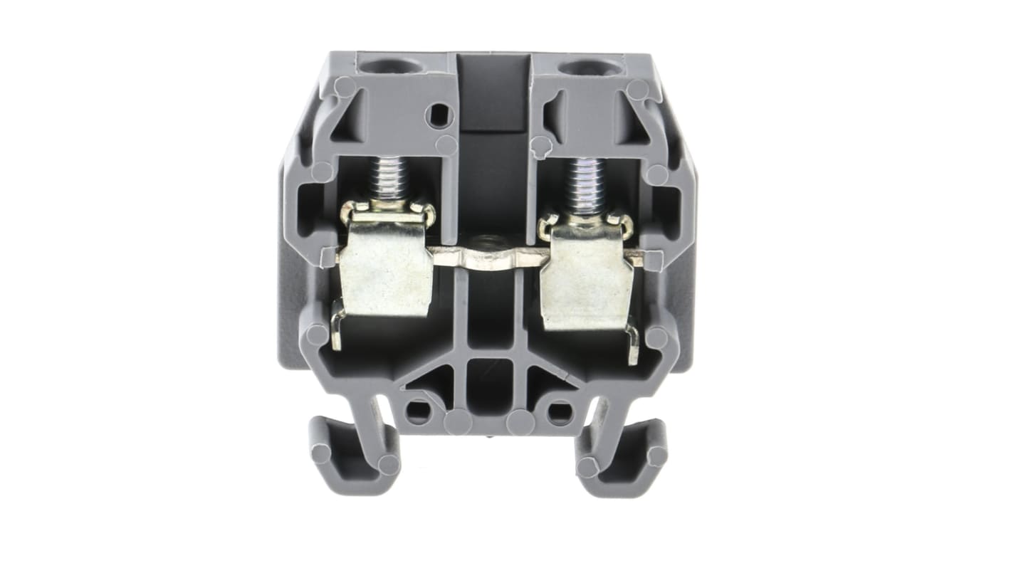 Entrelec SNA Series Grey DIN Rail Terminal Block, 4mm², Single-Level, Screw Termination