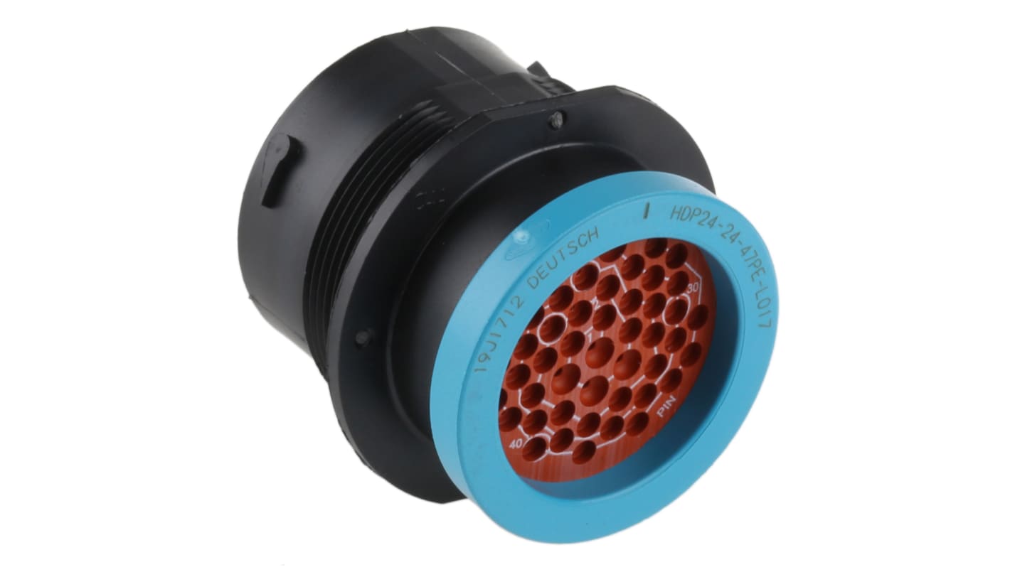 Deutsch Circular Connector, 47 Contacts, Panel Mount, Socket, Male, IP67, HD20 Series