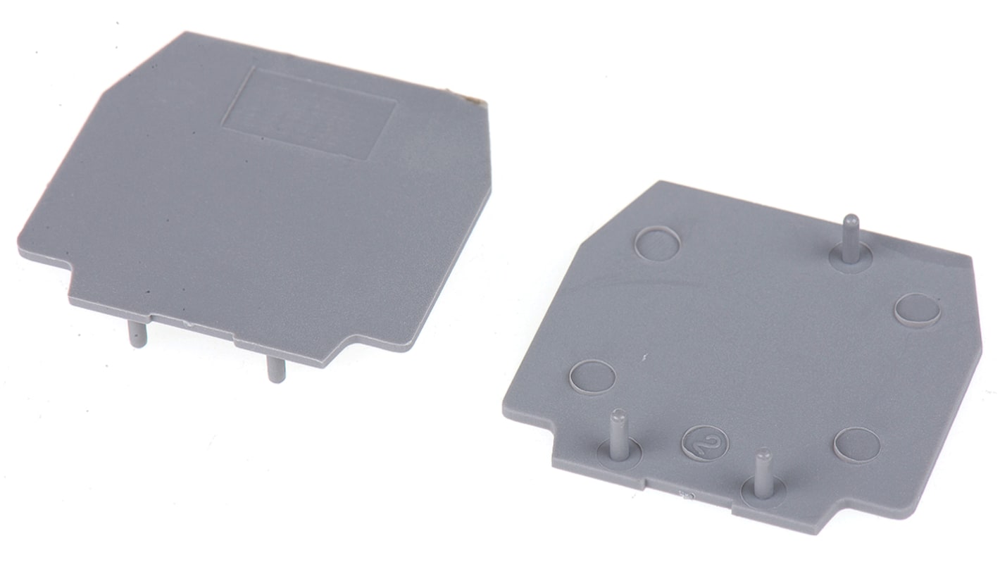 Entrelec FEDR Series End Cover for Use with DIN Rail Terminal Blocks