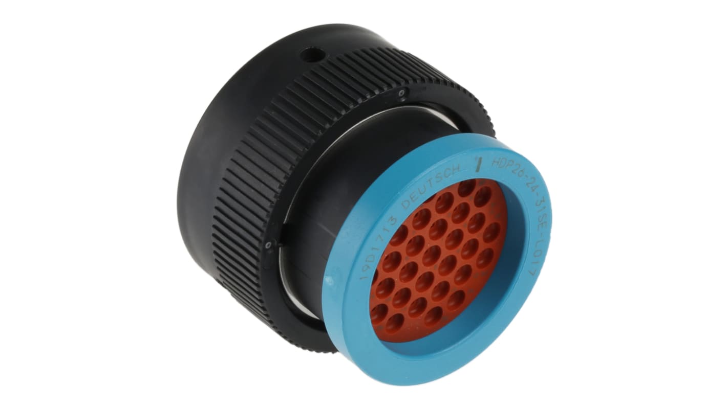 Deutsch Circular Connector, 31 Contacts, Cable Mount, Plug, Female, IP67, HD20 Series