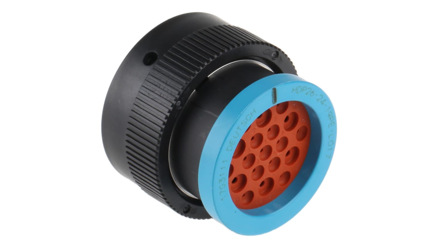 Deutsch Circular Connector, 19 Contacts, Cable Mount, Plug, Male, IP67, HD20 Series