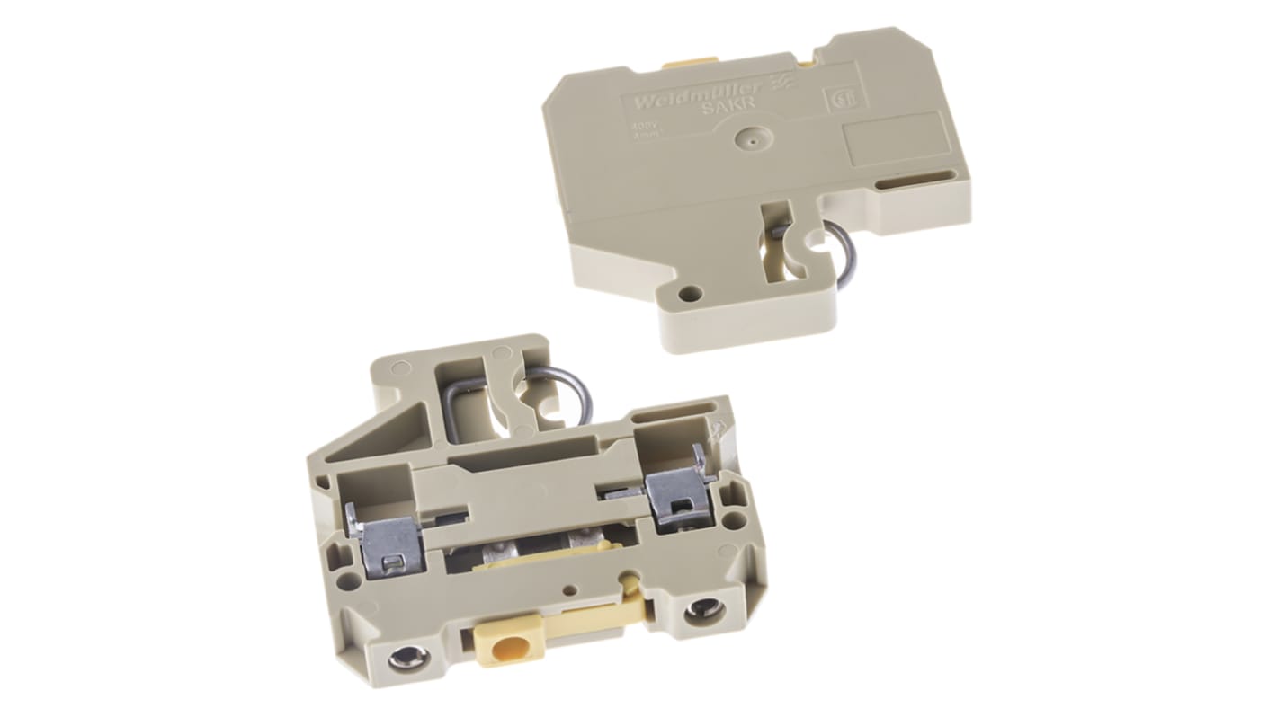 Weidmuller SAKR Series Brown Test Disconnect Terminal Block, 4mm², Single-Level, Screw Termination