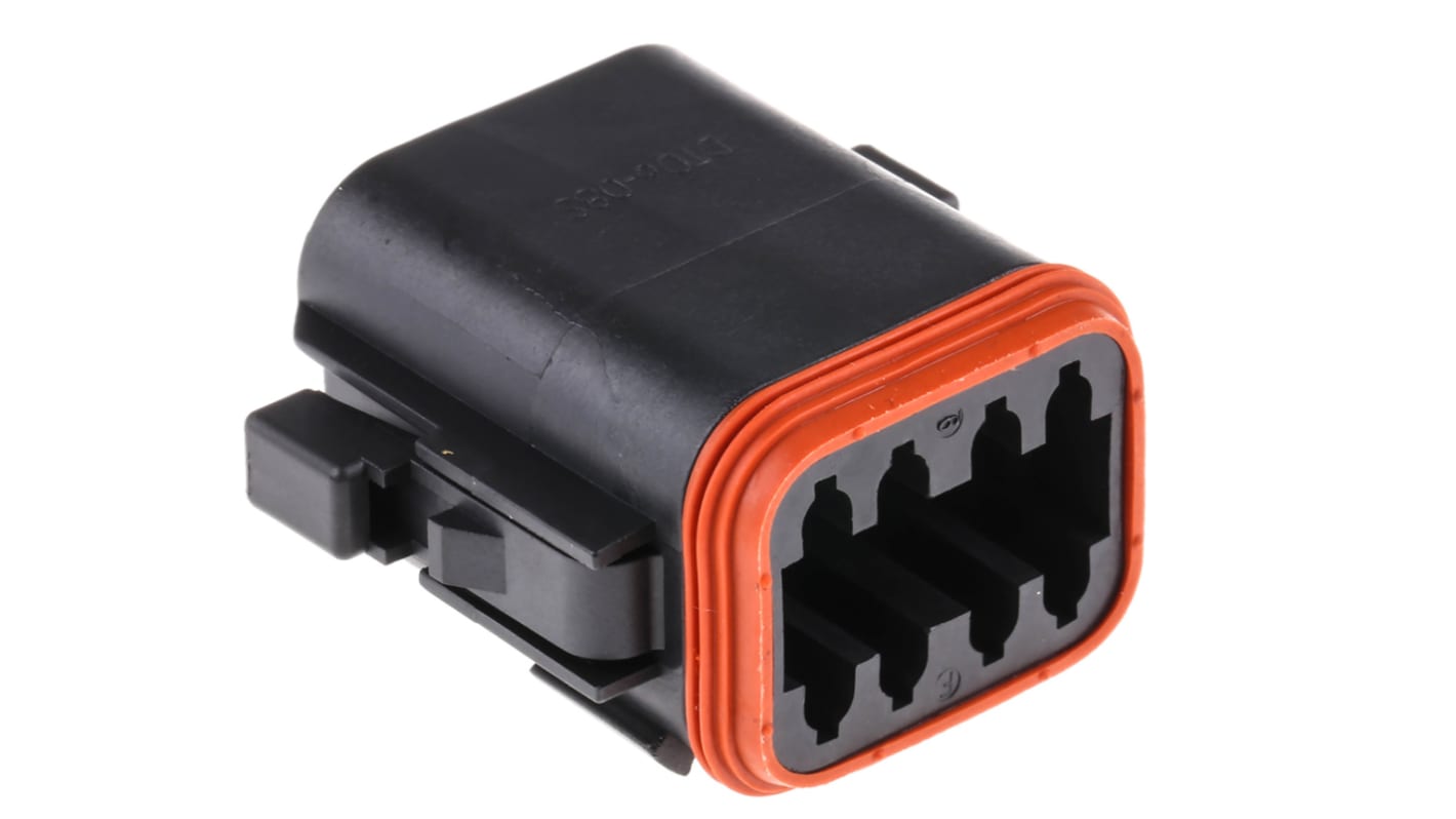 Deutsch, DT Automotive Connector Plug Black 8 Way, Crimp Termination DT06-08SA-CE10