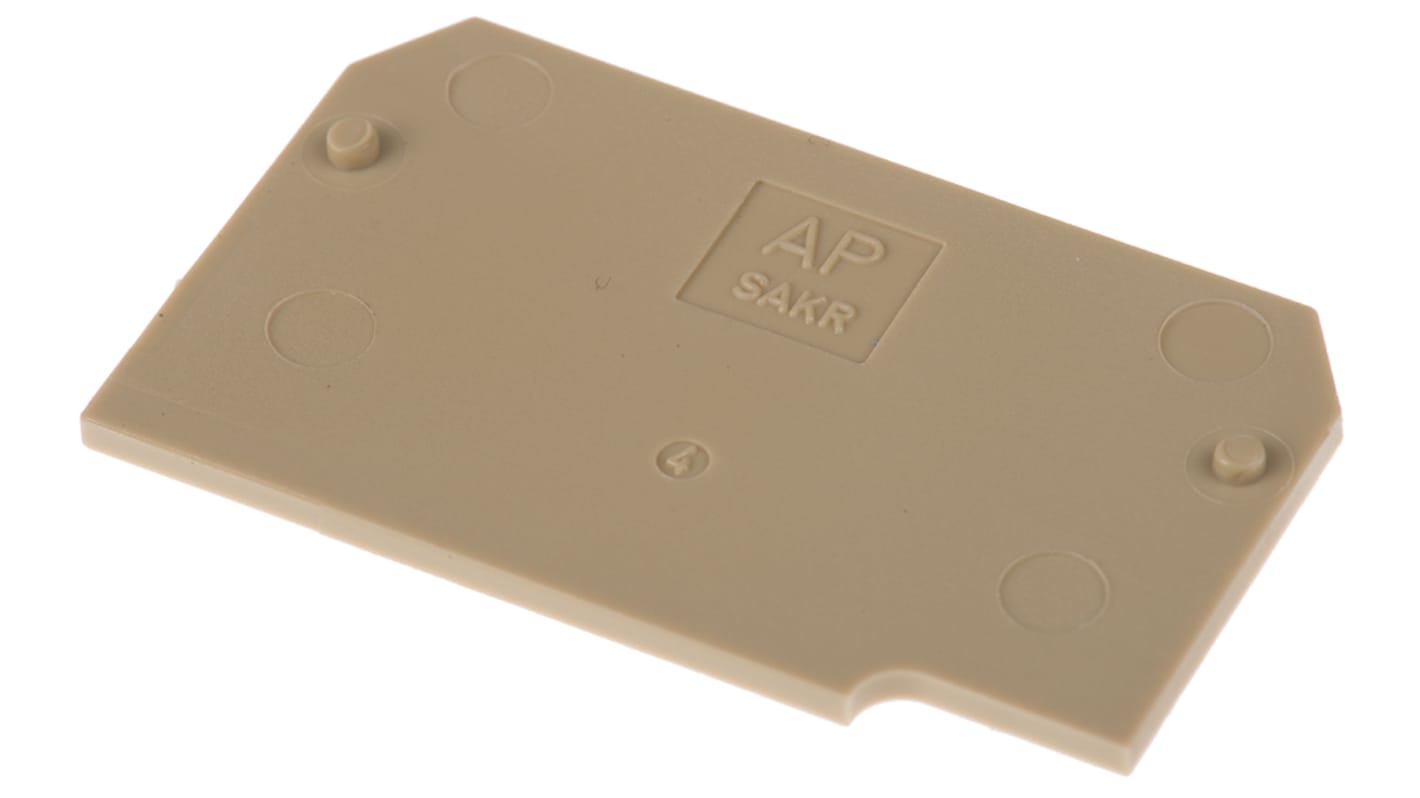 Weidmuller AP SAKR BE Series End Cover for Use with DIN Rail Terminal Blocks