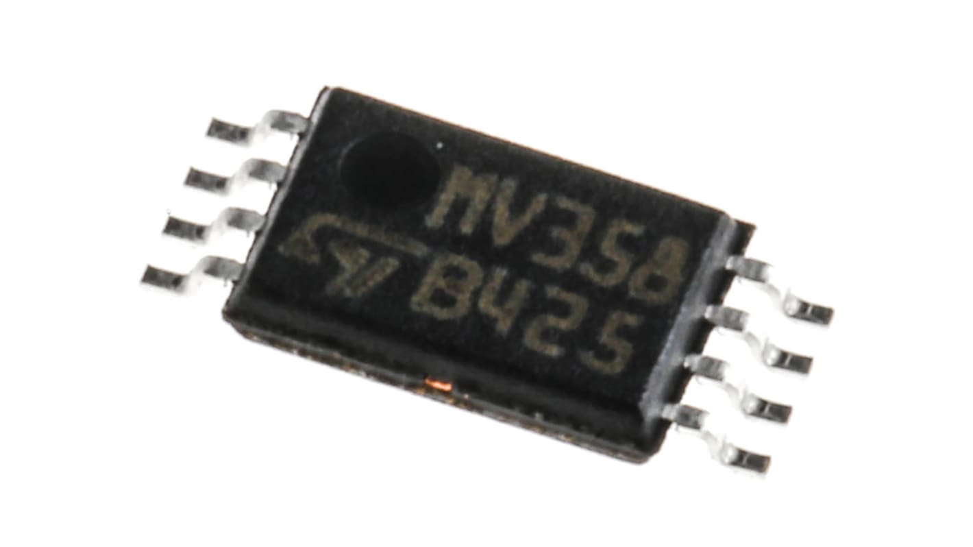 LMV358IPT STMicroelectronics, Low Power, Op Amp, RRIO, 1.3MHz, 3 V, 5 V, 8-Pin TSSOP